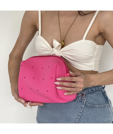 Набір косметичок зі стразами (рожевий)