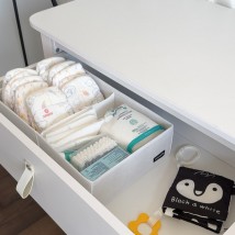 Органайзер з перетинкою на 2 комірки 40*25*10 см (білий)