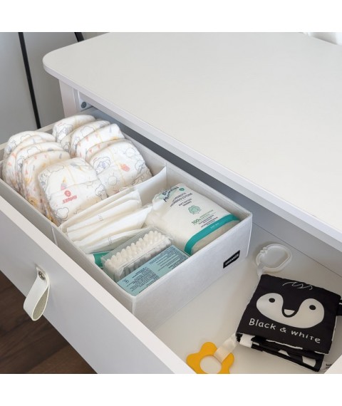 Органайзер з перетинкою на 2 комірки 40*25*10 см (білий)