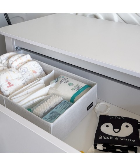 Органайзер з перетинкою на 2 комірки 40*25*10 см (білий)