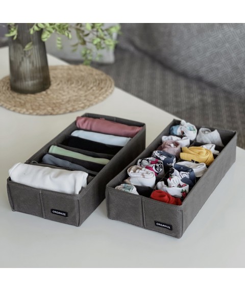 Set of compact organizers 2 pcs ORGANIZE (gray)