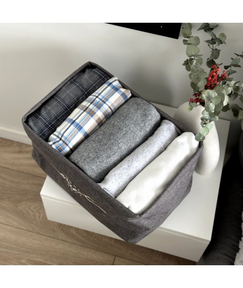 Кошик з оксфорду для зберігання речей "SWEET HOME" у розмірі M (сірий)