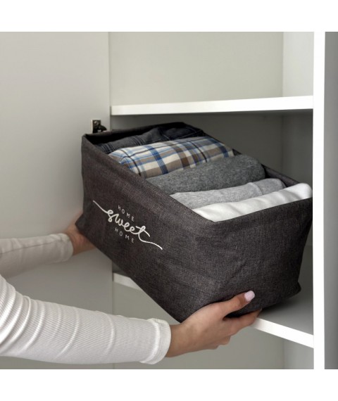 Кошик з оксфорду для зберігання речей "SWEET HOME" у розмірі M (сірий)