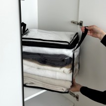 Organizer for vertical storage with lid S - 34*16*16 cm (black)