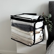 Organizer for vertical storage with lid S - 34*16*16 cm (black)
