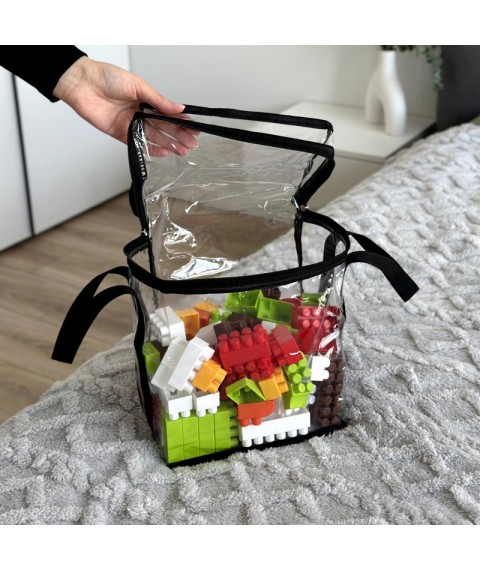 Transparent bag for maternity hospital 50*30*30 cm (black)