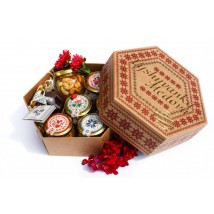 Подарунковий набір VYSHYVANKA Український подарунок Мед з горіхами та сухофруктами