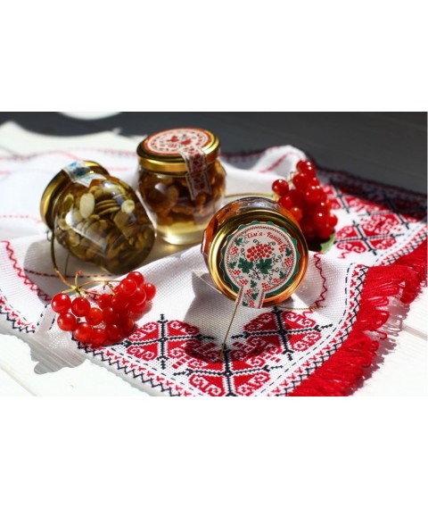 Подарочный набор UKRAINIAN COMPLIMENT #2 Украинский сувенир Мед с орехами и сухофруктами