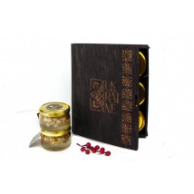 Подарунковий набір UKRAINE BOOK #2.0 Подарунок Мед з горіхами та сухофруктами