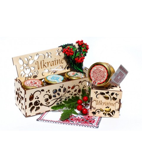 Honey gift set UKRAINIAN COMPLIMENT #3 Ukrainian souvenir