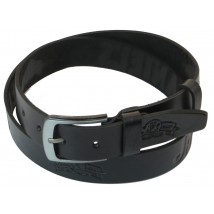 Men's leather belt for jeans Skipper 1162-38 black 3.8 cm