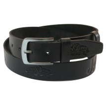 Men's leather belt for jeans Skipper 1162-38 black 3.8 cm