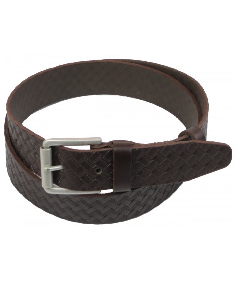 Men's belt for Skipper jeans, brown 3.8 cm