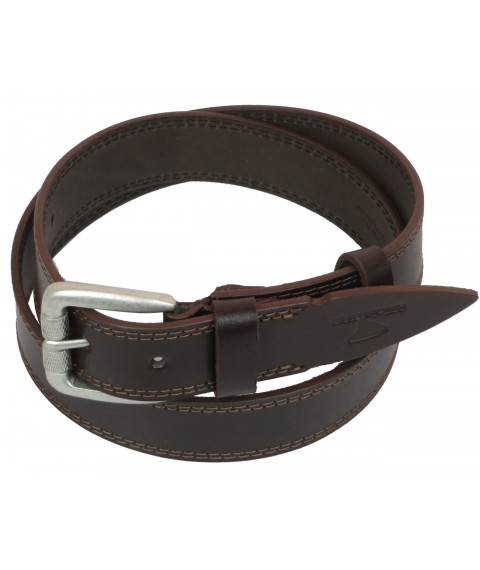 Men's leather belt for jeans Skipper 1098-38 brown 3.8 cm