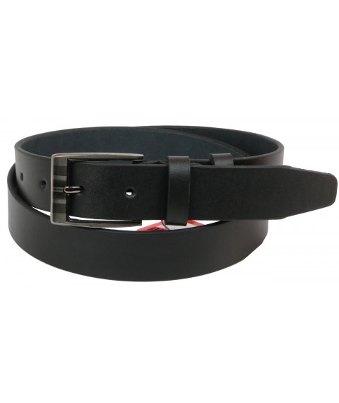Leather trouser belt Skipper 1200-33 black 3.3 cm