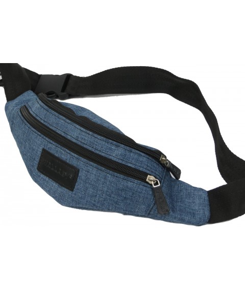 Wallaby belt bag, blue fabric