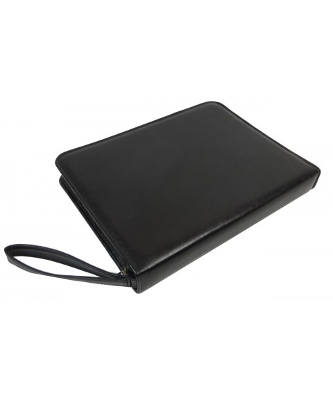 Exclusive black leatherette document folder