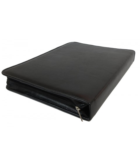 Exclusive black leatherette document folder