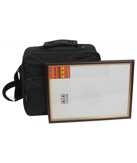 Men's bag, nylon briefcase Wallaby 2407 black