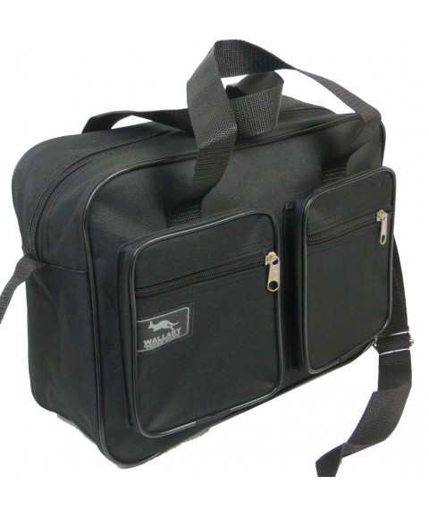 Men's double-handle polyester bag Wallaby black