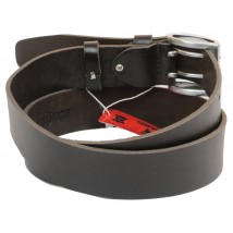 Men's Skipper belt for jeans, brown 4.5 cm