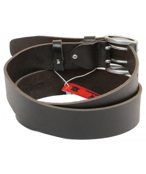Men's Skipper belt for jeans, brown 4.5 cm