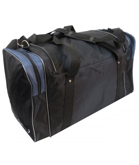 Дорожня сумка 60 л Wallaby чорна із сірим