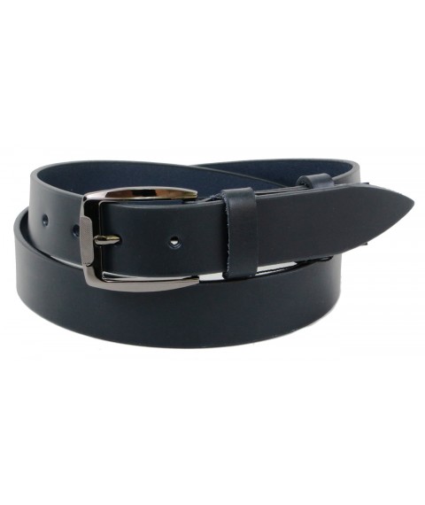 Men's leather belt for Skipper jeans 1273-38 blue 3.8 cm
