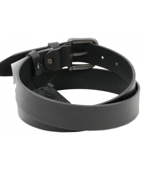 Men's leather belt for Skipper jeans black 3.8 cm