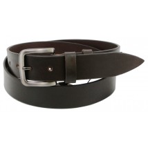 Men's leather belt for Skipper jeans, brown 3.8 cm