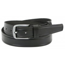 Men's leather belt for Skipper jeans black 3.8 cm