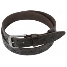 Women's leather belt Skipper brown 3.5 cm