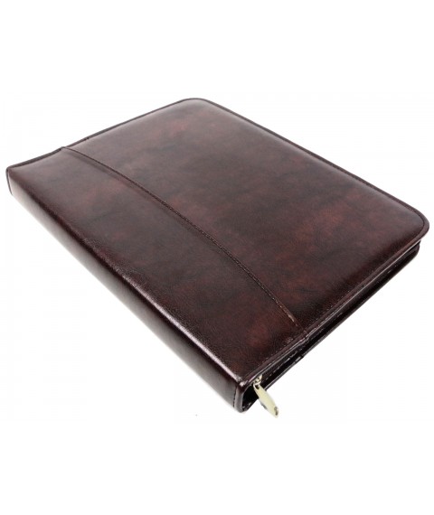 Exclusive eco leather folder, brown