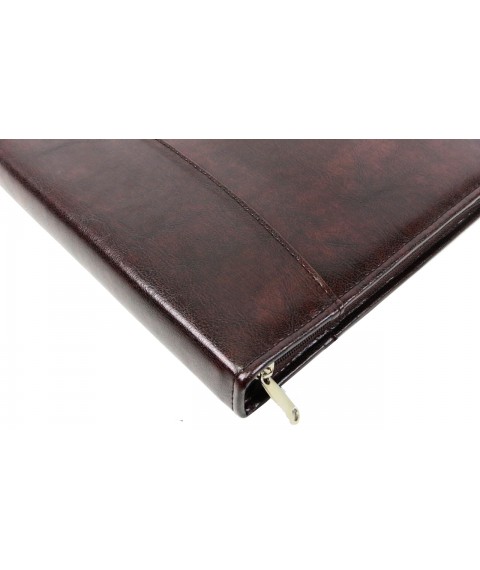 Exclusive eco leather folder, brown