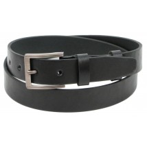 Men's belt for trousers made of Skipper leather, black