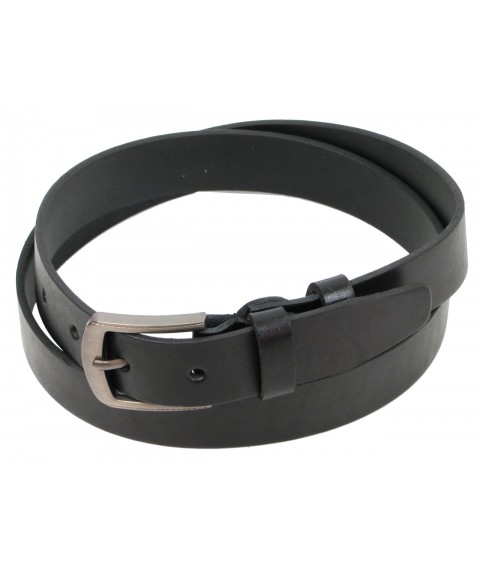 Men's leather belt for Skipper trousers, black