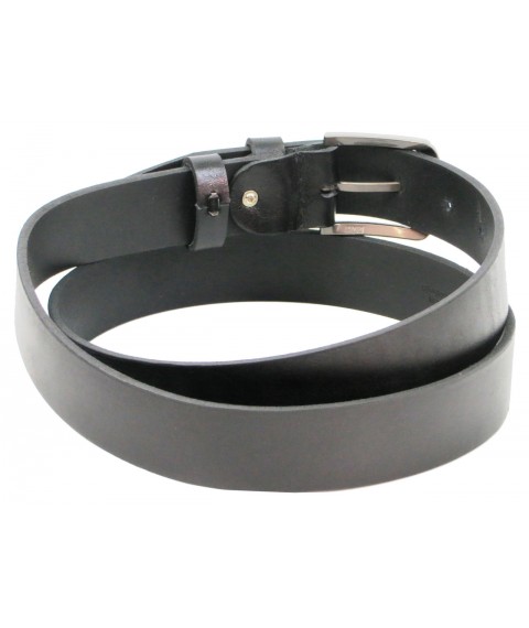 Men's leather belt for Skipper trousers, black