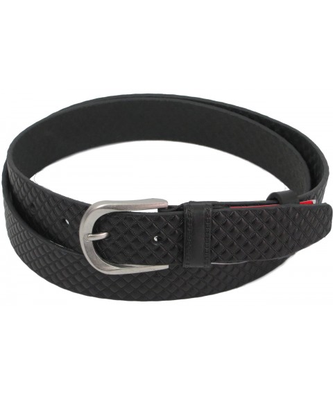 Men's leather belt for pants Skipper 1289-35 black