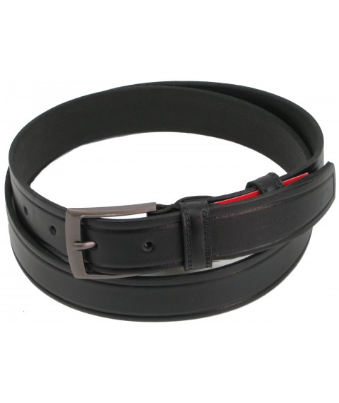 Men's leather belt for Skipper trousers, black
