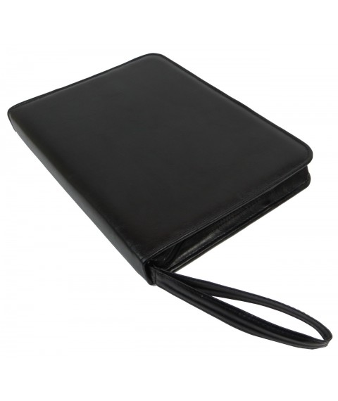Exclusive black leatherette document folder