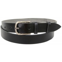 Women's leather belt Skipper black 2.5 cm