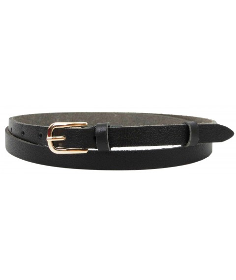 Women's leather belt, Skipper belt, black 1.5 cm