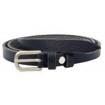 Women's belt, genuine leather belt Skipper black 2 cm