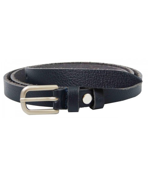 Women's belt, genuine leather belt Skipper black 2 cm