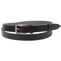 Women's belt, genuine leather belt Skipper black 2 cm