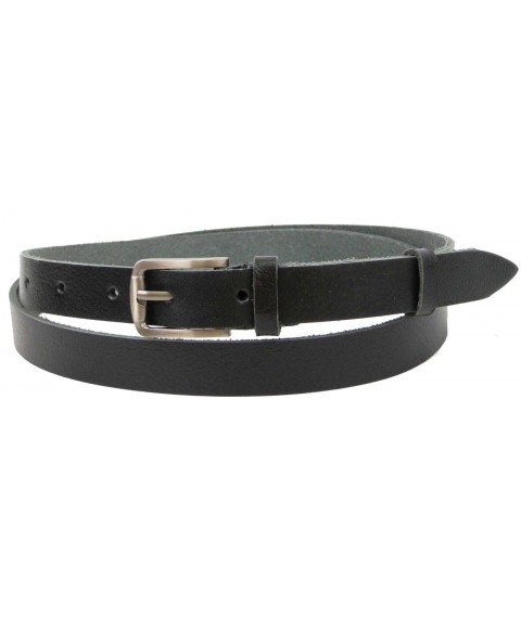 Women's belt, genuine leather belt Skipper black 2 cm