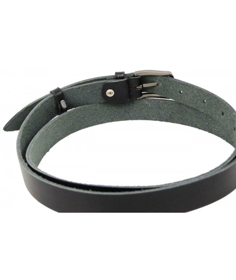 Women's belt, genuine leather belt Skipper black 2 cm