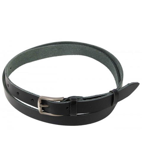 Women's belt, genuine leather belt Skipper black 2 cm