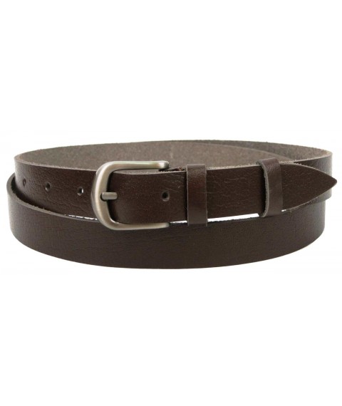 Women's leather Skipper belt, brown 2.5 cm