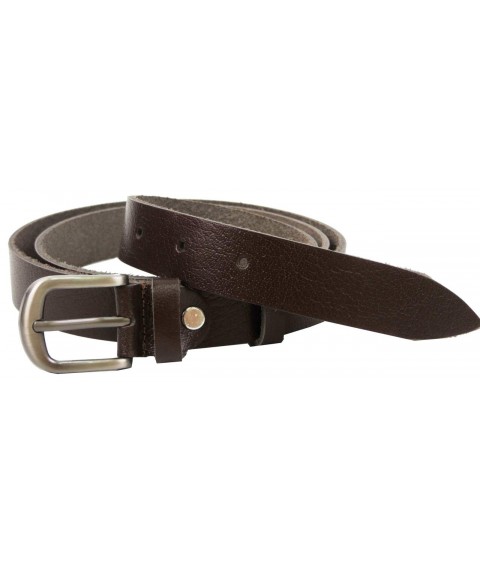 Women's leather Skipper belt, brown 2.5 cm